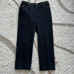 St John Sport by Marie Gray black jeans white stitching, high rise, size…